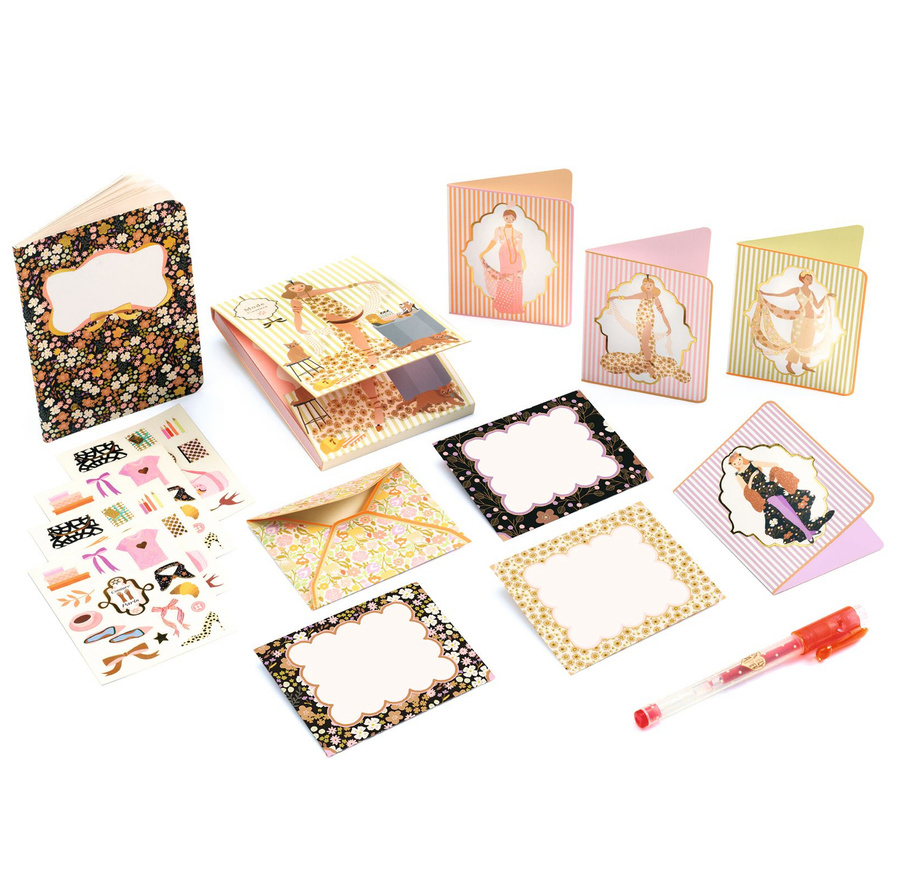 Walizeczka z zestawem papierniczym TINOU