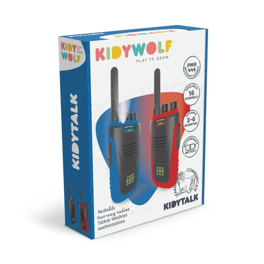 Kidywolf - KIDYTALK-BR - walkie talkie - niebiesko-czerwone