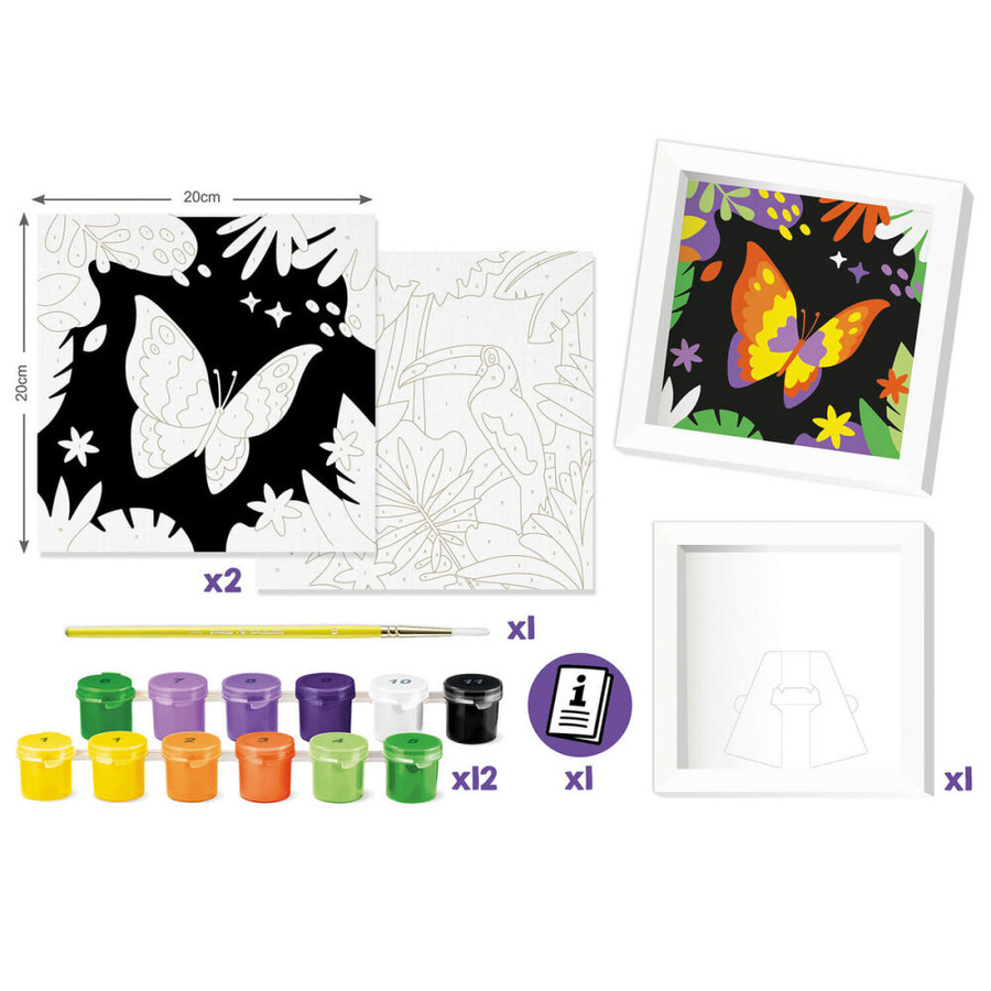 Creativ malowanie po numerach papuga/motyl 