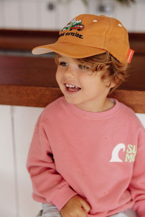 Hello Hossy Lniana czapka z daszkiem Linen Outside 9-18 mies.