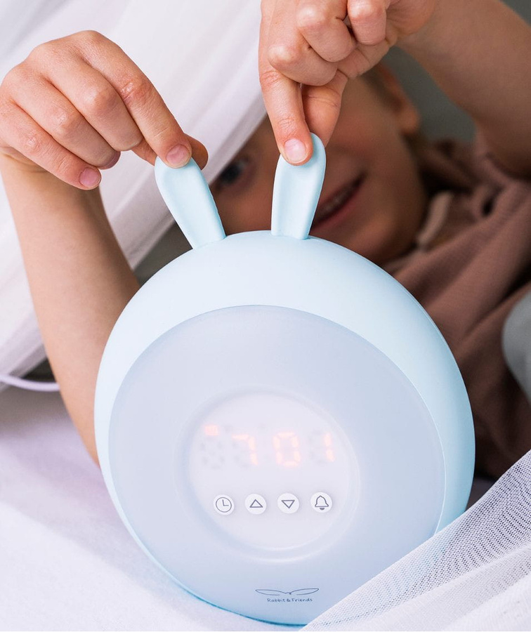 LAMPKA BUDZĄCA ŚWIATŁEM NIEBIESKI KRÓLIK