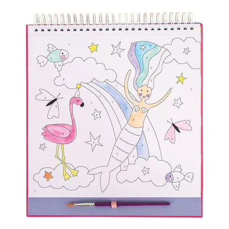 Kraina Fantazji Kolorowanka Maluj po Numerach z farbkami