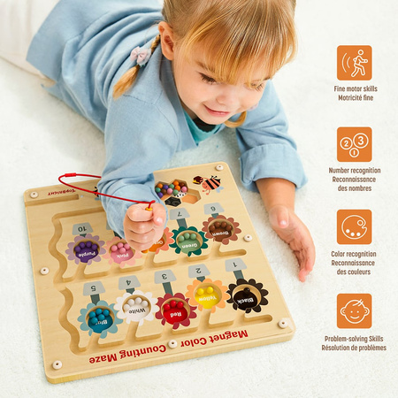 Labirynt magnetyczny Pracowita Pszczółka - 36m+, Topbright