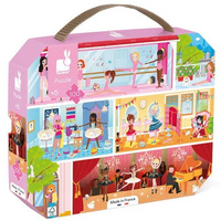 Puzzle w walizce, akademia tańca, 100 elementów