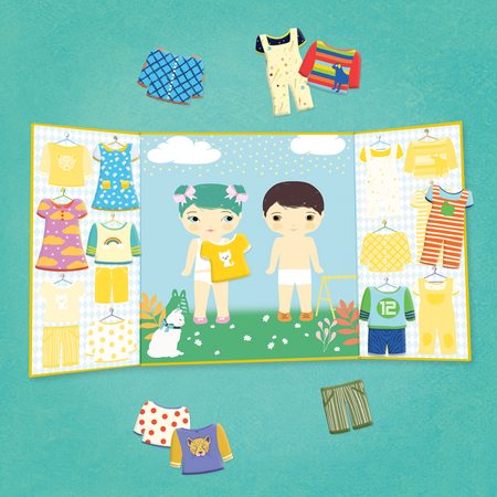 Ubrania, zestaw z naklejkami wielokrotnego użytku