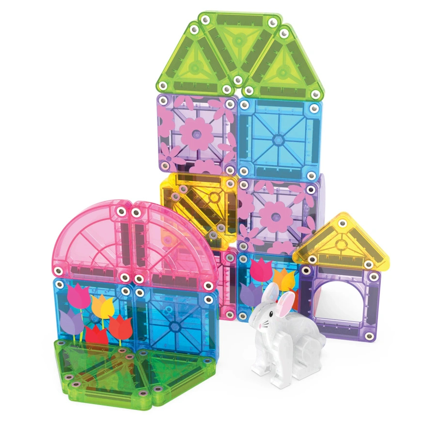 MAGNA-TILES® Klocki Magnetyczne microMAGS Spring Garden Travel 24 el.