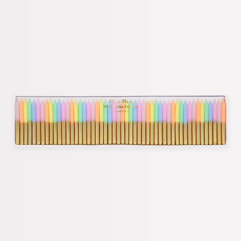 Meri Meri - Świeczki urodzinowe Mini 50 szt., pastelowe