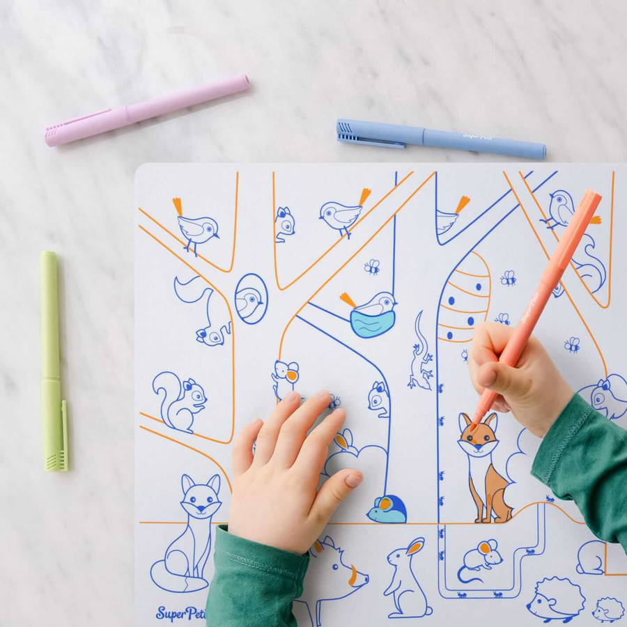 Super Petit Zestaw do kolorowania z silikonowa matą - Numerki