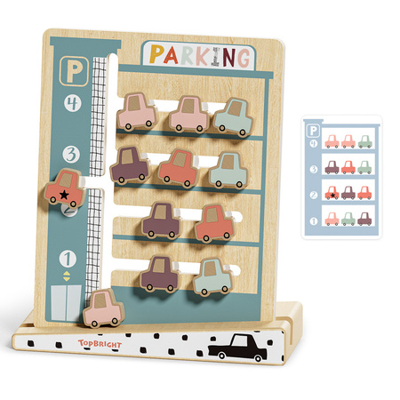 Drewniana układanka logiczna, parking