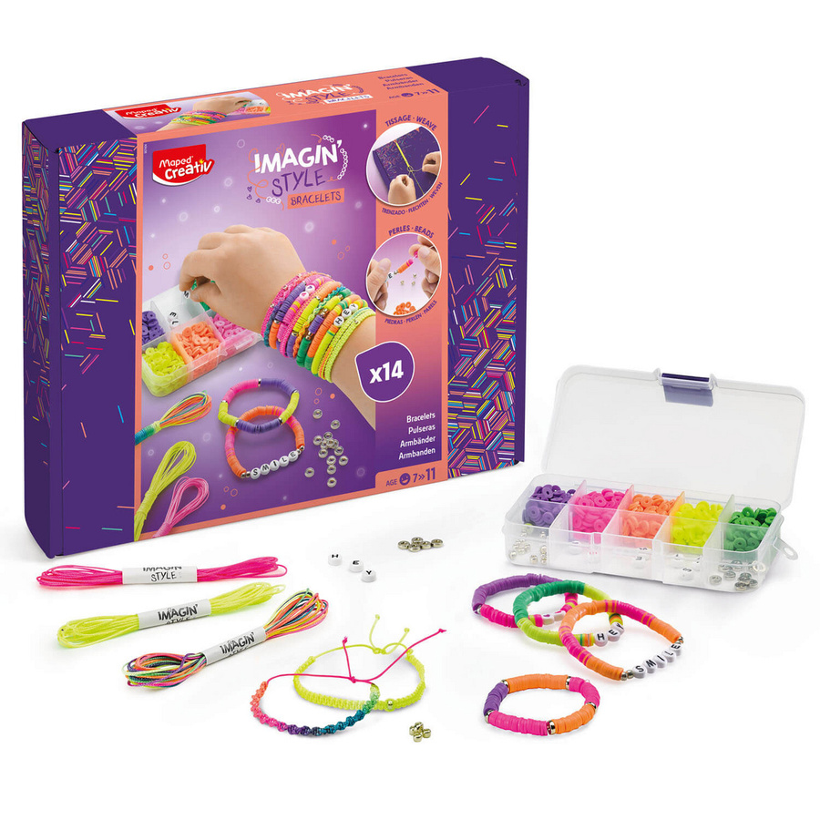 Creativ bransoletki neonowe - zestaw 14 szt.