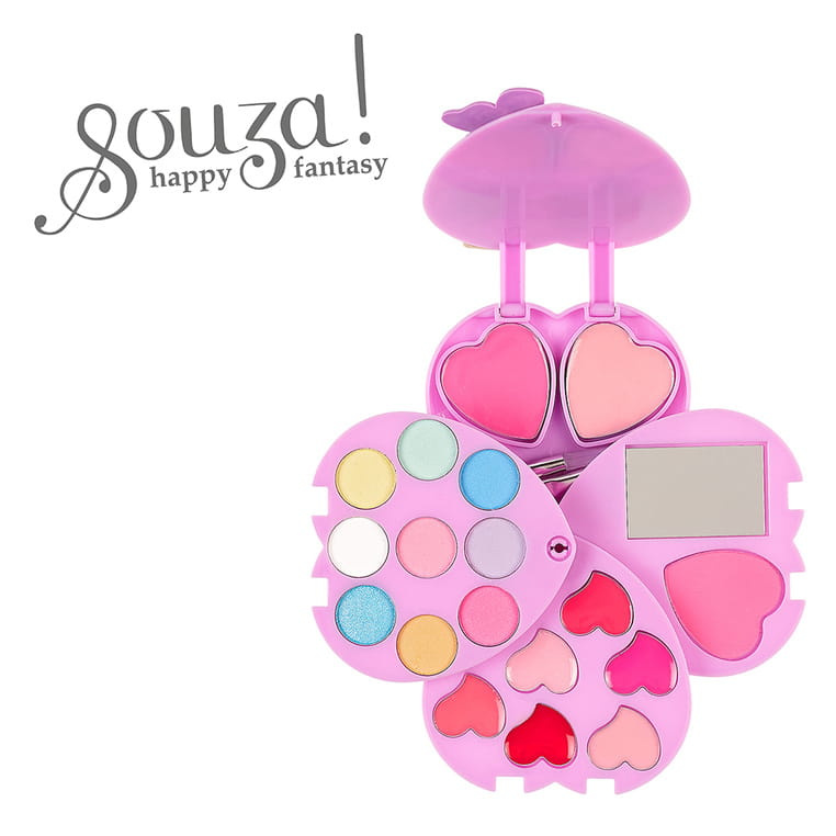 Souza! Kasetka z kosmetykami dla dzieci z lusterkiem zestaw 18 el. Serce - Souza! 1