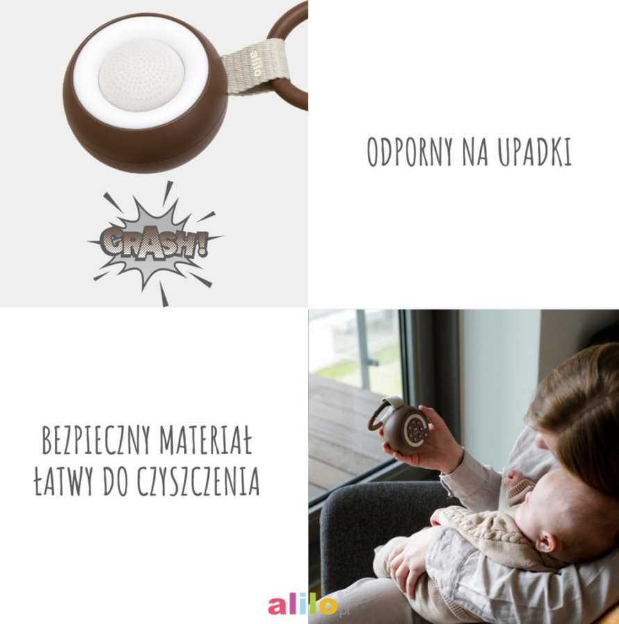 Odtwarzacz MP3 z lampką Alilo CocoNap W1 Kokos - polska wersja językowa