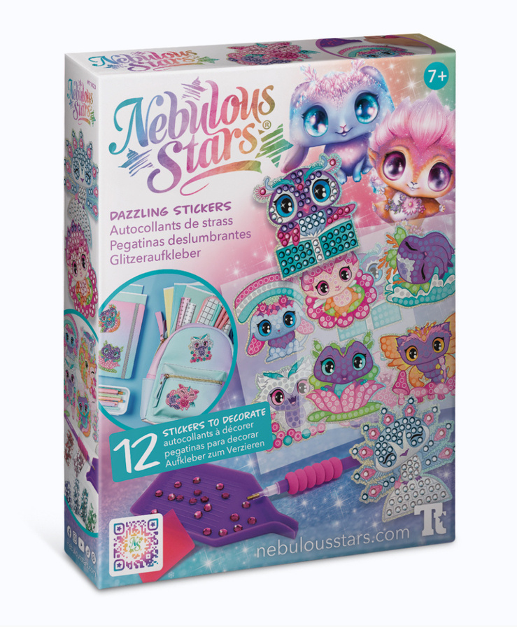 Kreatywne naklejki do ozdabiania z kryształkami 7+, Nebulous Stars