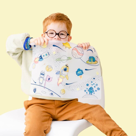 Super Petit Zestaw do kolorowania z silikonową matą - Space