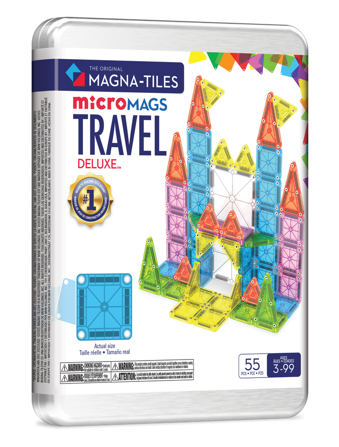 MAGNA-TILES® Klocki Magnetyczne Travel microMAGS XL 55 el.