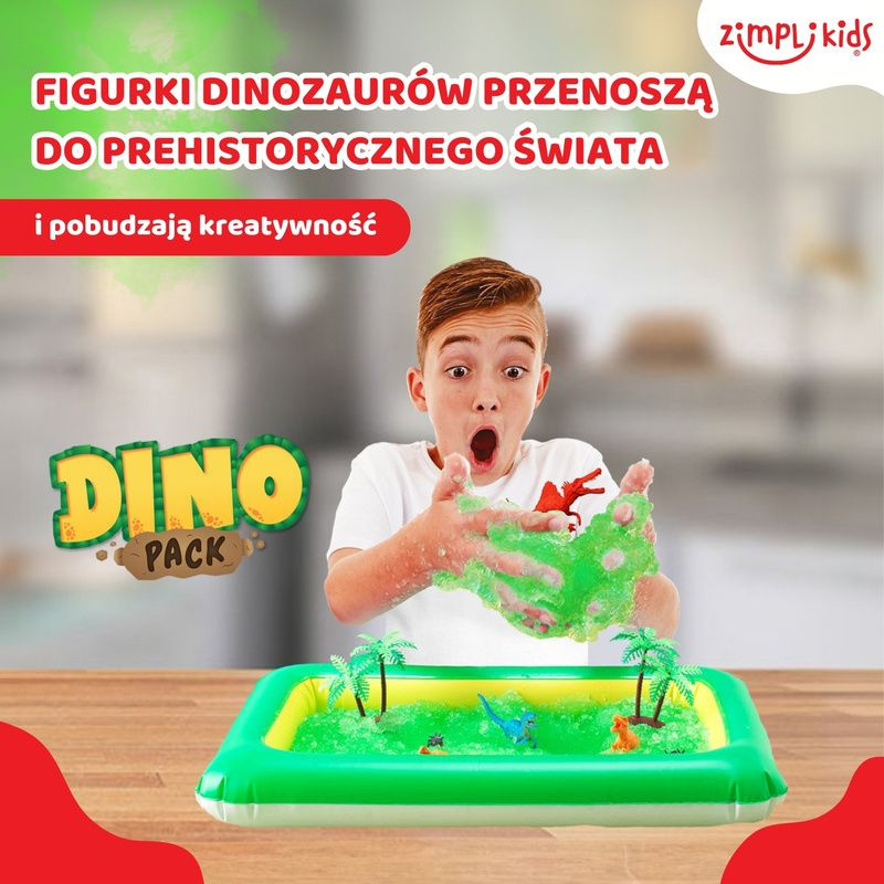 Zestaw do tworzenia gelli z figurkami i tacą Gelli Worlds Dino Pack 3+, Zimpli Kids 