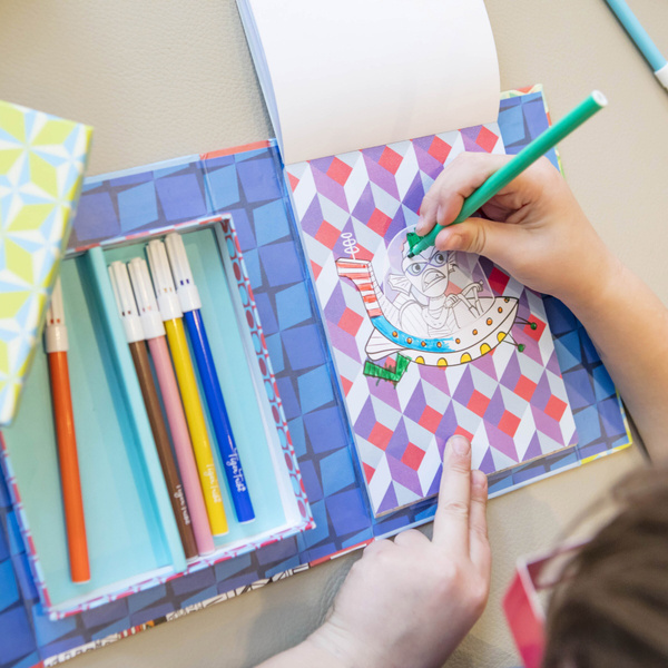 Tiger Tribe Zestaw Kolorowanek 3D – Zabawa z Sci-Fi 