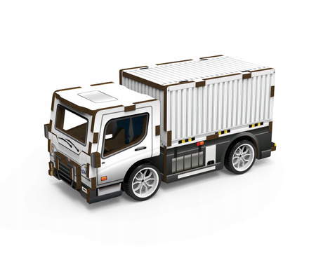 Drewniane mini Puzzle 3D z napędem Ciężarówka