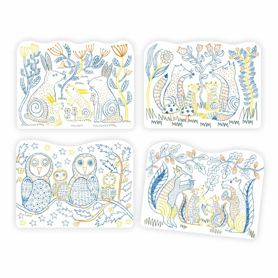 Magiczne kolorowanki - LEŚNE RODZINKI