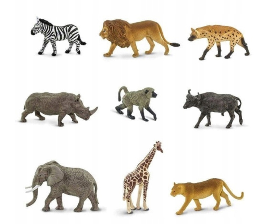 Zwierzęta Południowej Afryki, Zestaw Figurek w Tubie