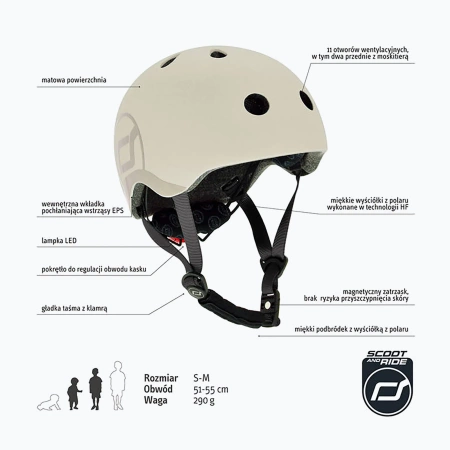 Kask dla dzieci Ash - S-M 3+