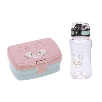 Lassig Zestaw na lunch Lunchbox + Tritanowa butelka - bidon 460 ml About Friends Szynszyla