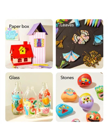 Markery akrylowe w miękkim opakowaniu z pędzelkową końcówką (24 kolory)