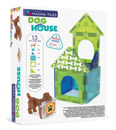 MAGNA-TILES® Klocki Magnetyczne Dog House 13 el. 1095 - uniwersalny MAGNATILES®