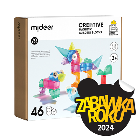 Klocki magnetyczne 3D - 46 elementów - mideer