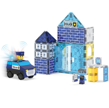 MAGNA-TILES® Klocki Magnetyczne Police Station 35 el