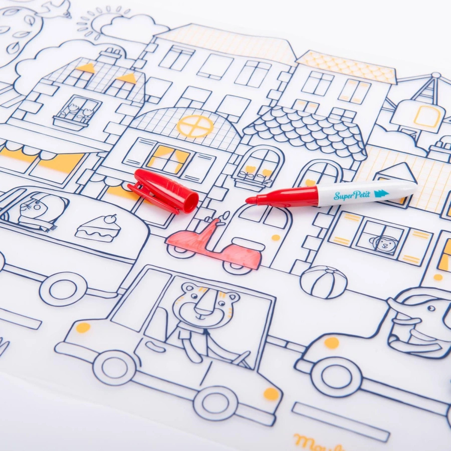 Silikonowa mata do kolorowania, Set Les Popipop