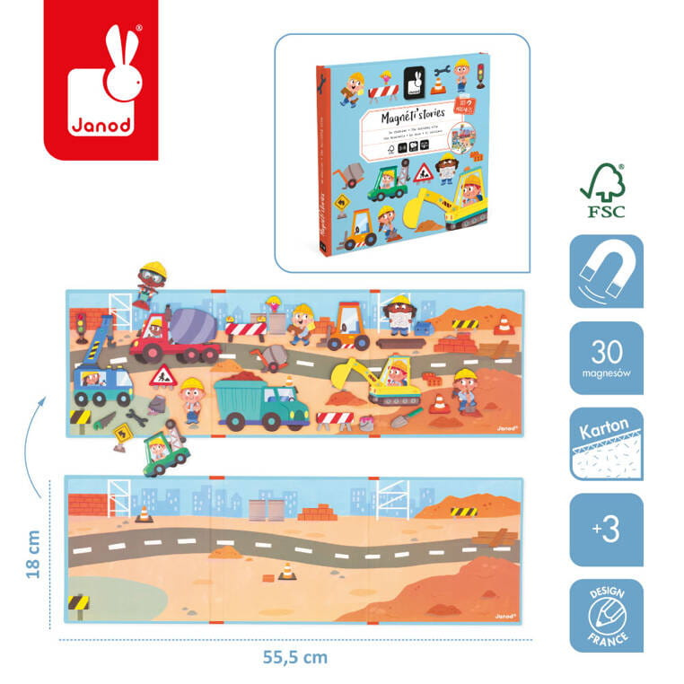 MAGNETYCZNA UKŁADANKA PLAC BUDOWY - Magneti'stories 3+