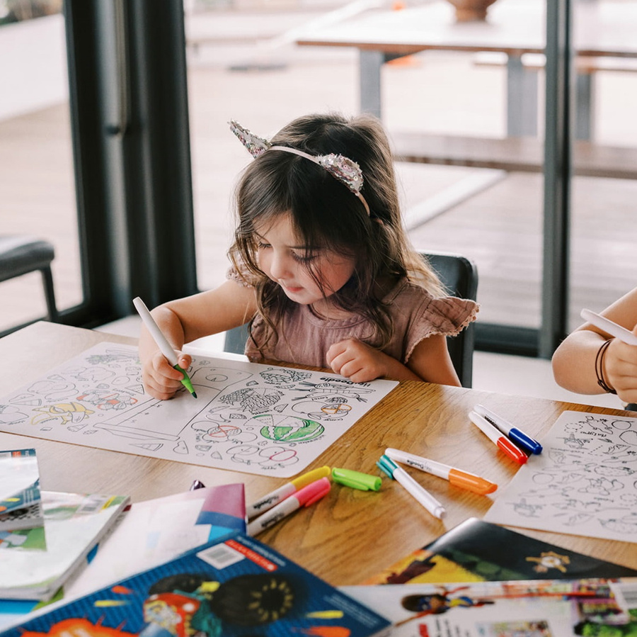 Duża mata silikonowa do kolorowania A3, Owoce i warzywa