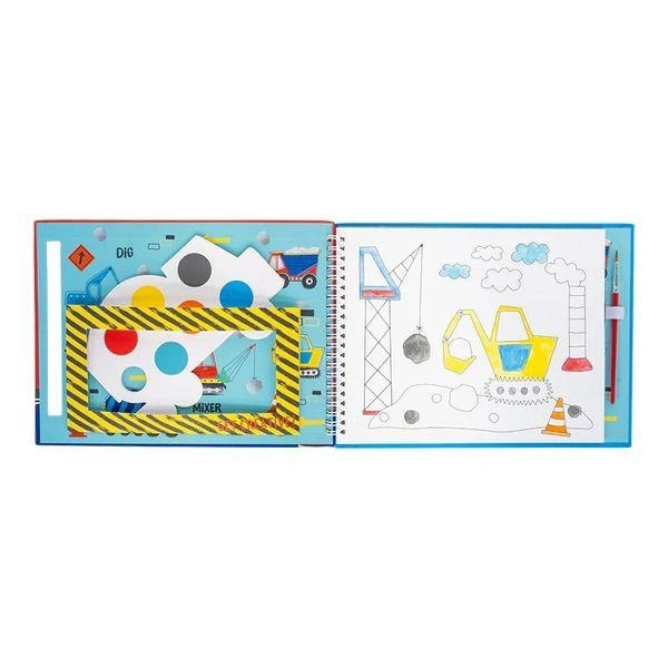 Na Budowie Kreatywne  Kolorowanki z Farbkami