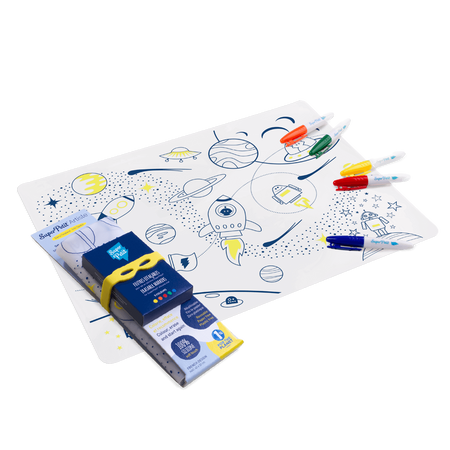 Super Petit Zestaw do kolorowania z silikonową matą - Space