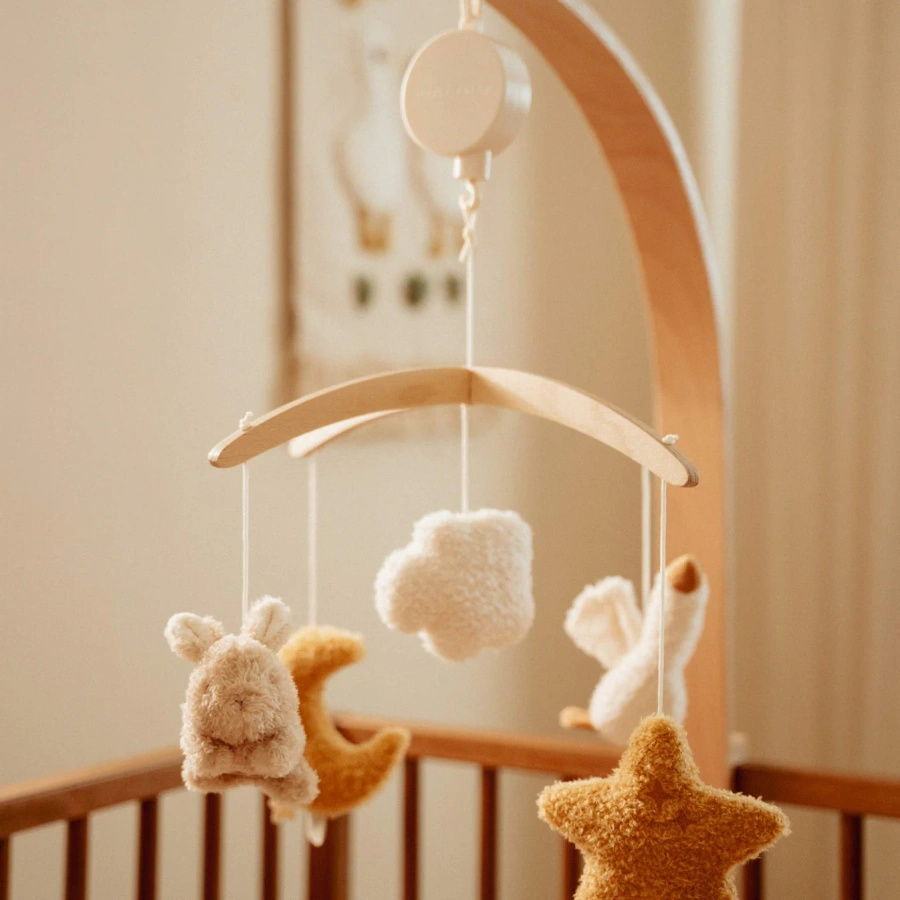 Little Dutch Drewniana karuzela do łóżeczka Newborn Naturals