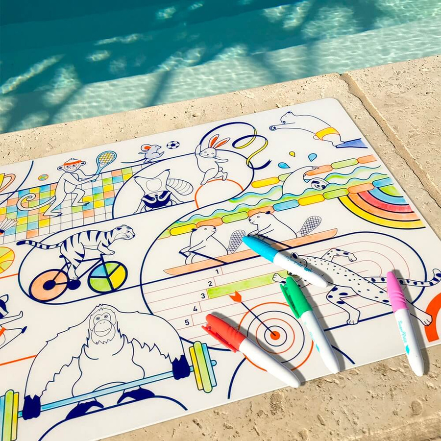 Super Petit Zestaw do kolorowania z silikonową matą - Olympic Sports