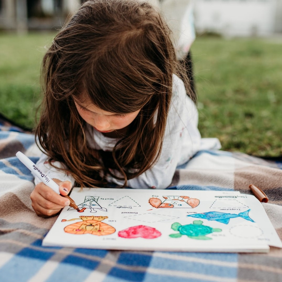 Duża Mata Silikonowa do Kolorowania A3 - Kształty i Zwierzęta