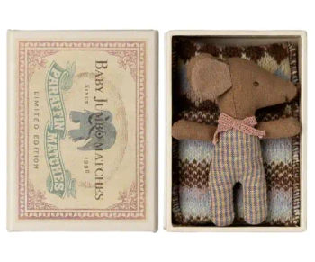 Myszka - Sleepy wakey baby mouse in matchbox - Rose