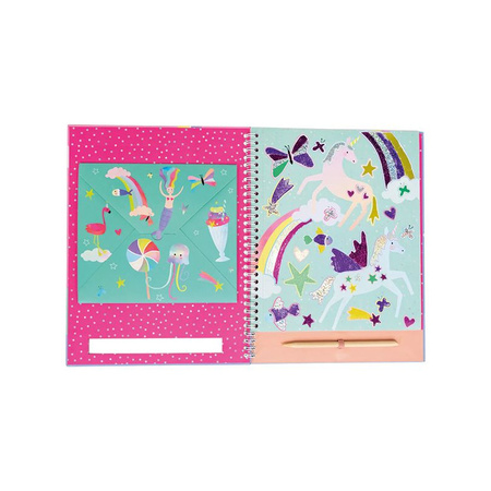 Kraina fantazji, książeczka z błyszczącymi foliami do ozdabiania