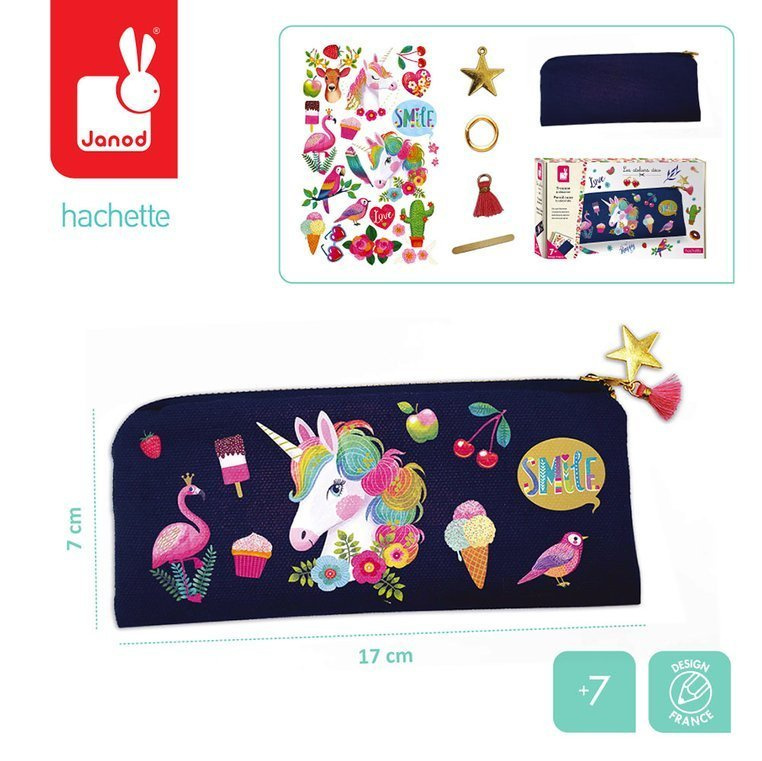  Janod Zestaw kreatywny Piórnik do ozdabiania 7+