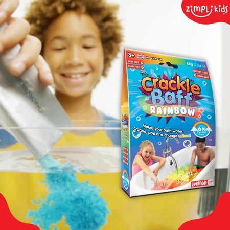 Strzelający proszek do kąpieli Crackle Baff Colours 6 użyć 6 kolorów