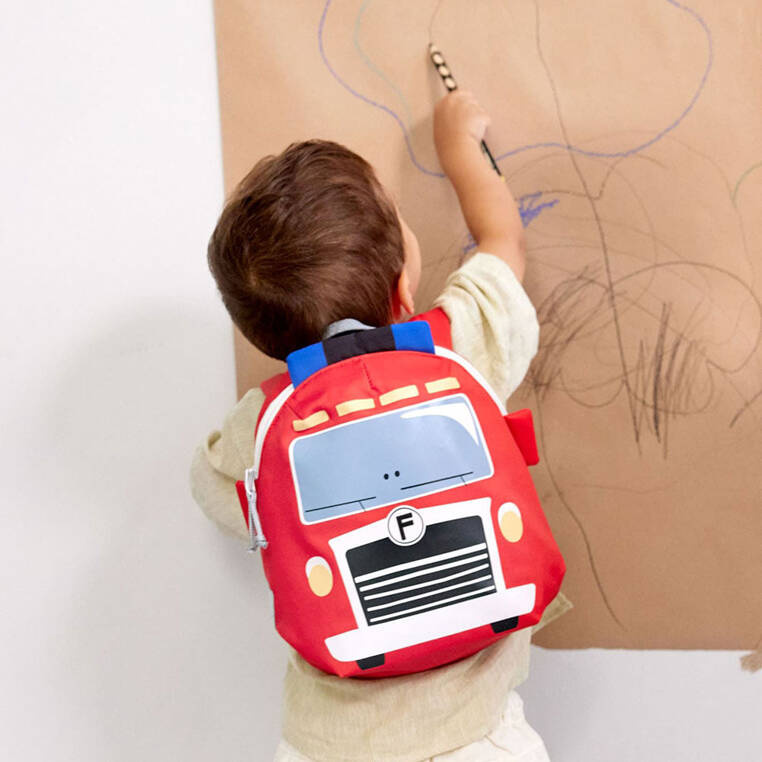 Lassig Plecak mini Tiny Drivers Wóz strażack