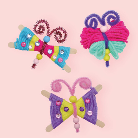 Zestaw kreatywny Craft Kit Apli Kids - Wełniane Motyle