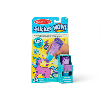 Sticker WOW Fioletowy jednorożec
