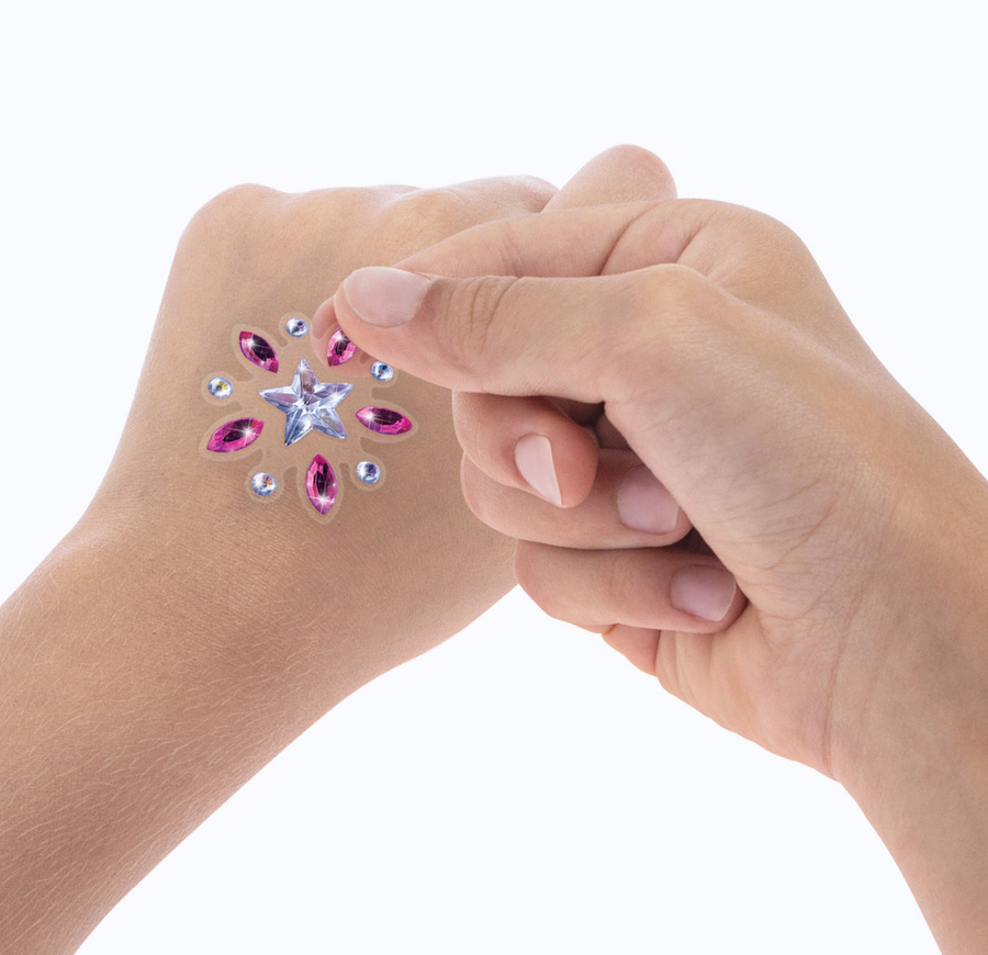 Kryształowe tatuaże samoprzylepne,