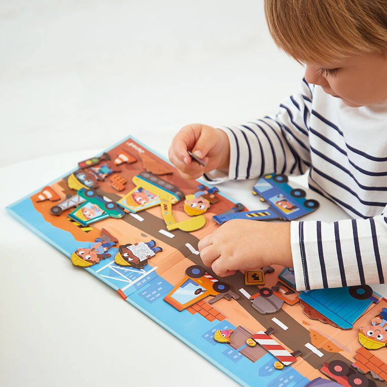 MAGNETYCZNA UKŁADANKA PLAC BUDOWY - Magneti'stories 3+