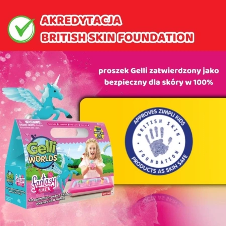 Zestaw do tworzenia gelli z figurkami i tacą Gelli Worlds Fantasy Pack 3+, Zimpli Kids