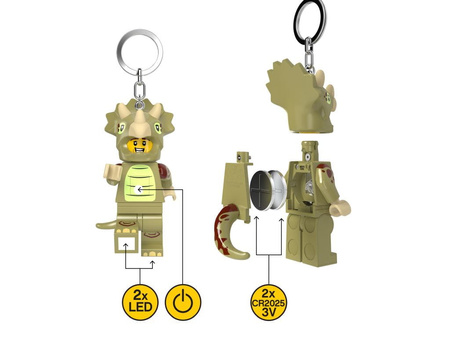 Brelok do kluczy z latarką LEGO® Triceratops