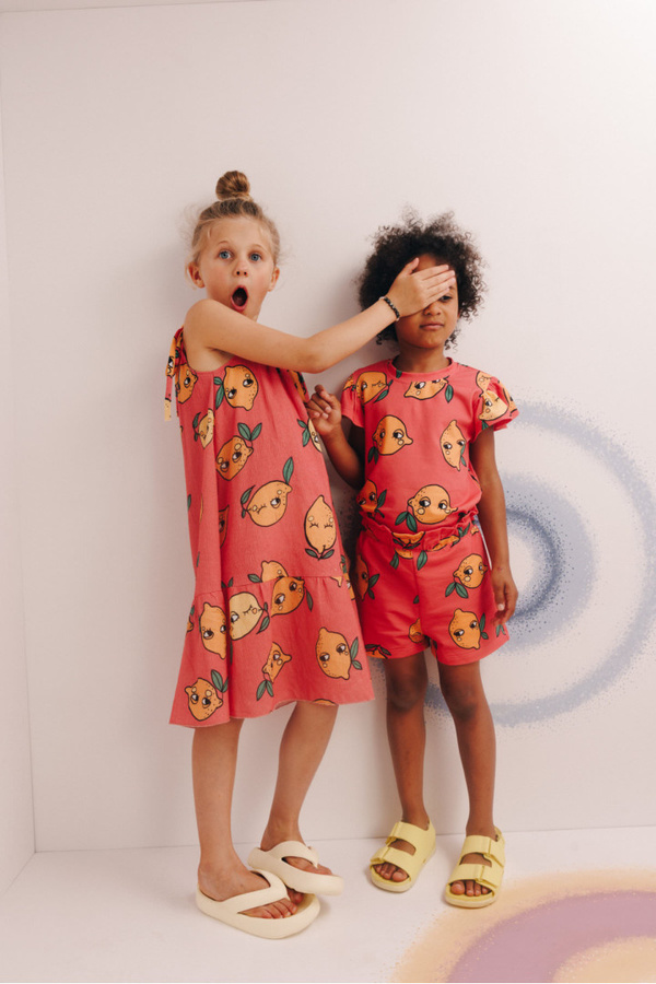 9 LEMON PINK / PAPERBAG SHORTS - 98-104